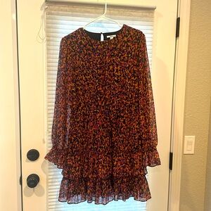 Bar III Long Sleeve short tie front dress size large